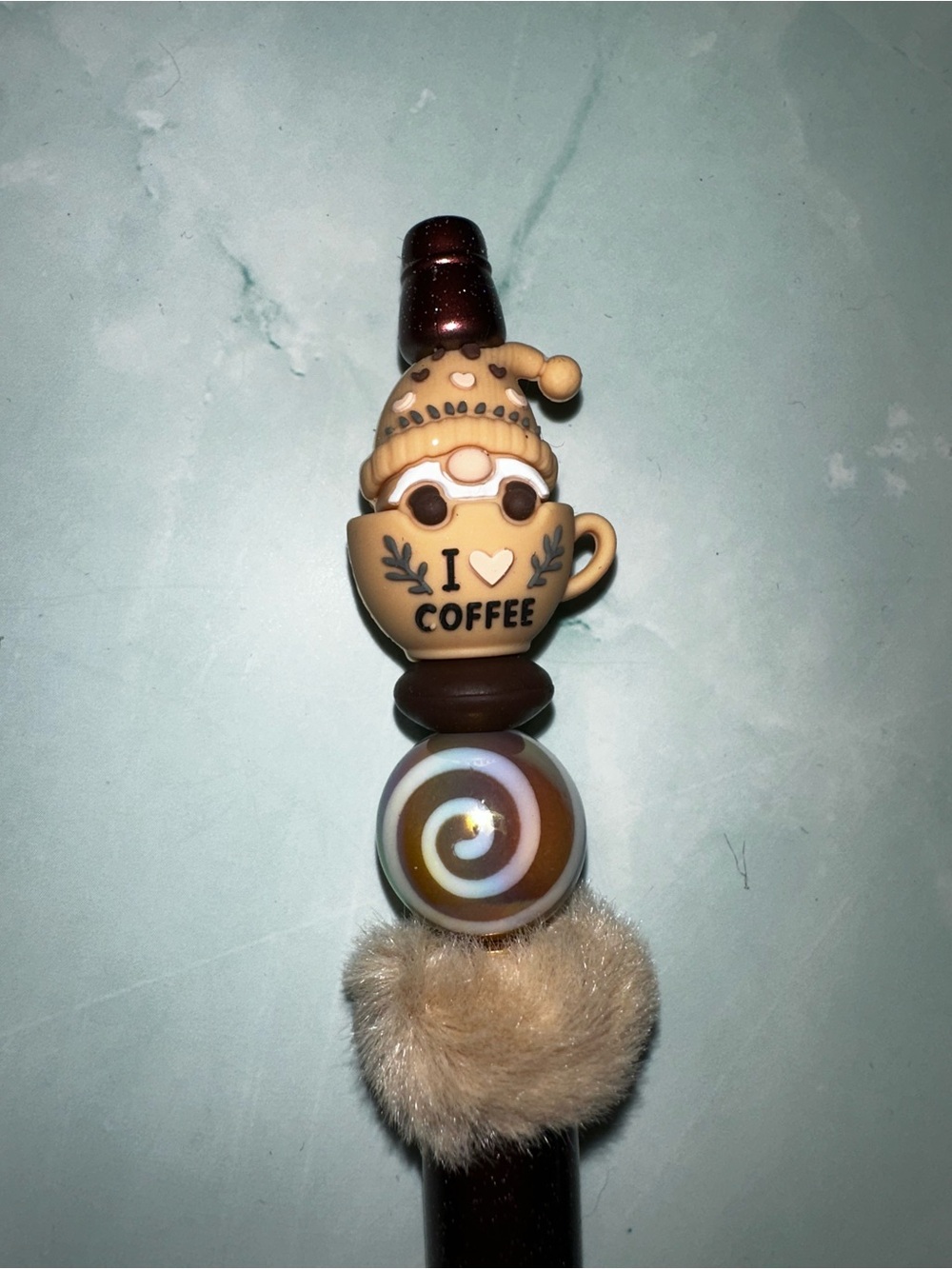 Beige 'I ♥ Coffee' Novelty Pen - Cute Coffee Cup Design